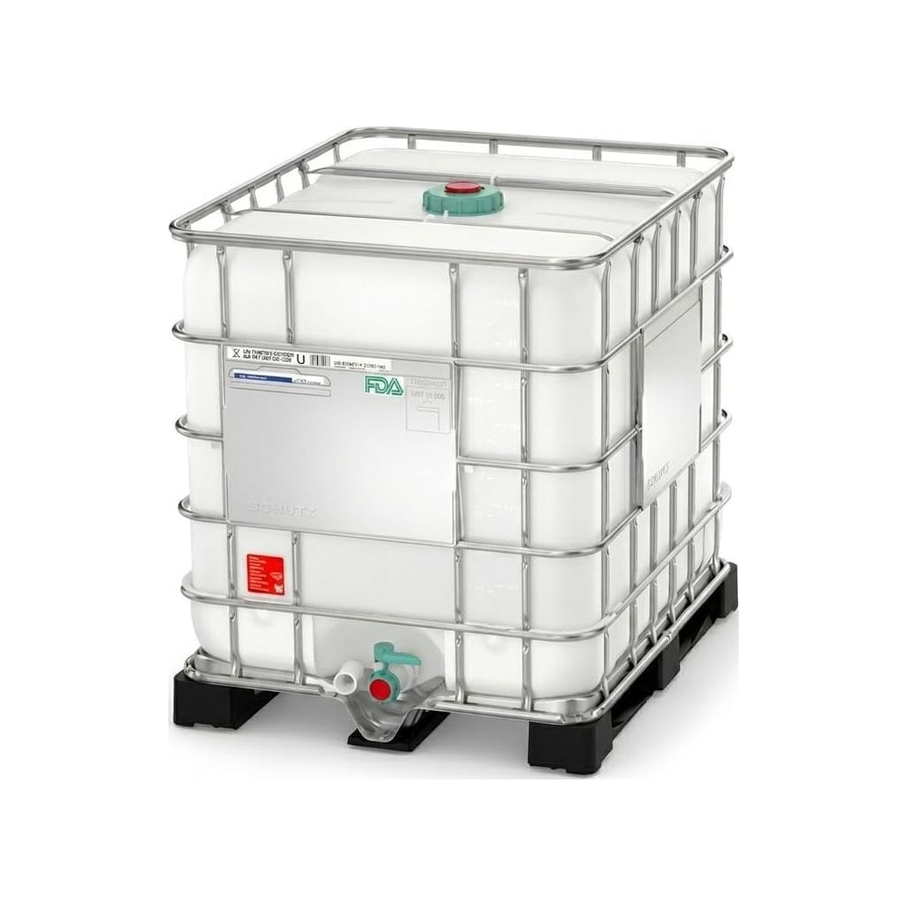 Nový IBC kontejner 1000 l — plastová paleta, FDA